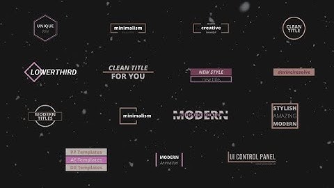 Unique Titles Pack DaVinci Resolve Macros