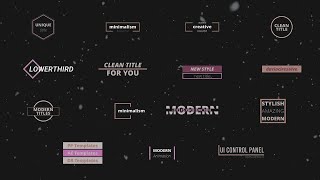 Unique Titles Pack DaVinci Resolve Macros