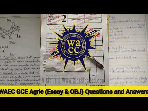 waec gce agric essay and objective 2022