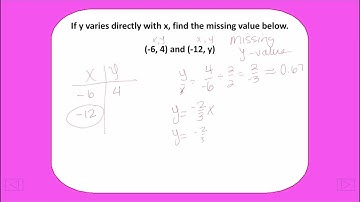 Direct Variation with Missing X/Y Values