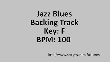 Jazz Blues - Key F - BPM 100 - Backing Track