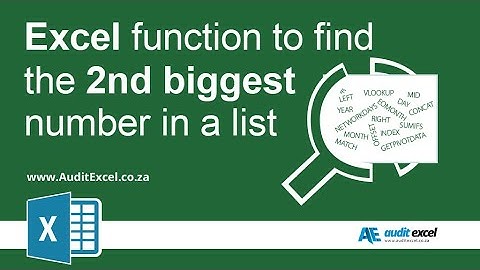 Function Wizard- Find the second highest number in Excel
