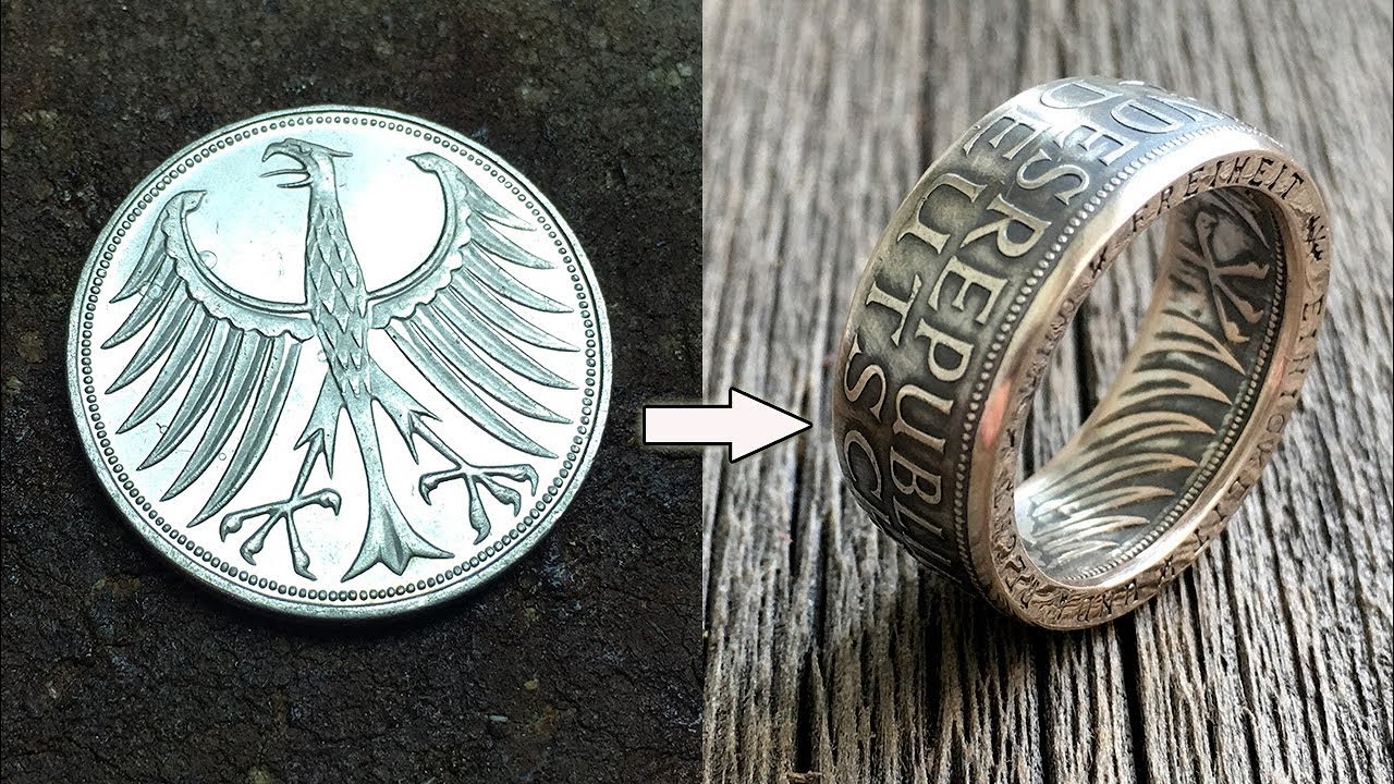 Simple Coin Turning Into An Amazing Ring How It S Made Munzring Silber Deutsche Munze 5 Mark Youtube