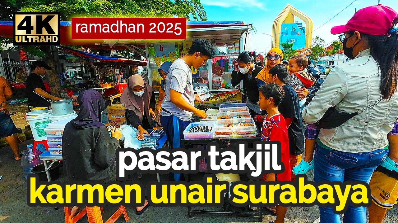 Berburu Takjil di Pasar Karmen Surabaya | Kondisi Terkini Pasar Karang Menjangan Sby 【4K】