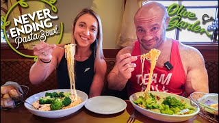 “Most People Can’t Finish One!” Never Ending Pasta Challenge at Olive Garden ft. Dr. Mike Israetel!