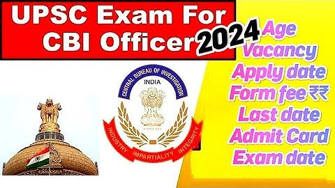 UPSC Assistant Programmer in CBI Online Form 2024