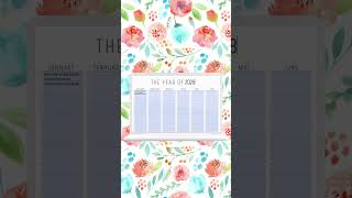 Year at a Glance Template PRINTABLE #diy #journalwithme #journalwithmrsneat
