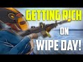 GETTING RICH on WIPE DAY! - Rust Movie