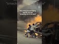 Car ON FIRE?! Watch This Guy SMASH the Window! #shorts