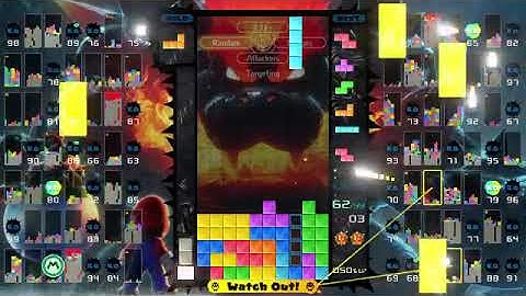 my tetris clear counters the garbage lines w/ 7 lines at the beginning of tetris 99 today!!!