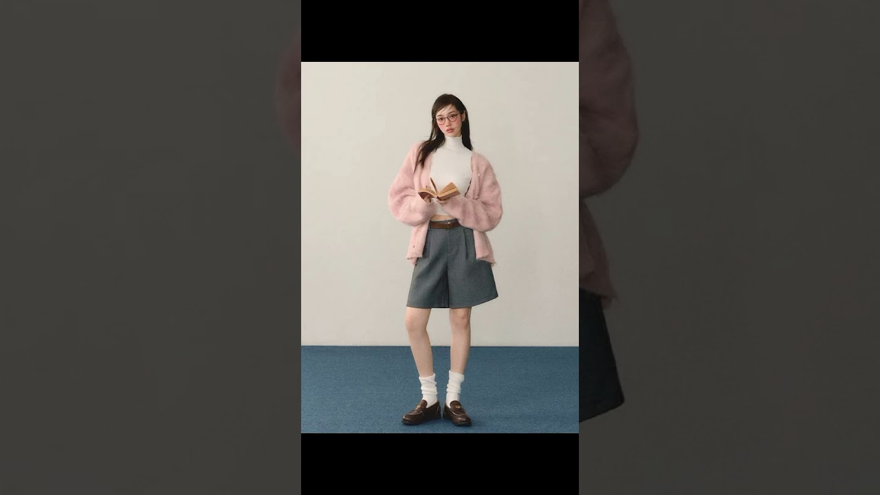 LLDC Argyle Fluffy Cardigan 