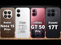 Redmi Note 15 Pro Plus vs Poco X8 Pro vs Infinix GT 50 Pro vs Xiaomi 17T