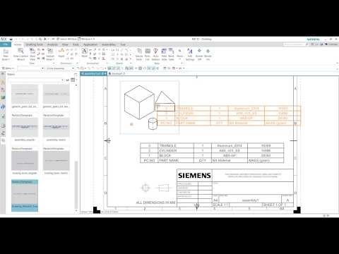 Siemens NX - How to Reuse Parts List