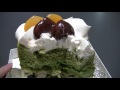 ケーキ大人食い_濃茶と国産栗のケーキ【ファウンドリー】 【咀嚼音/ASMR】