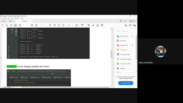 Apa itu tipe array di python?