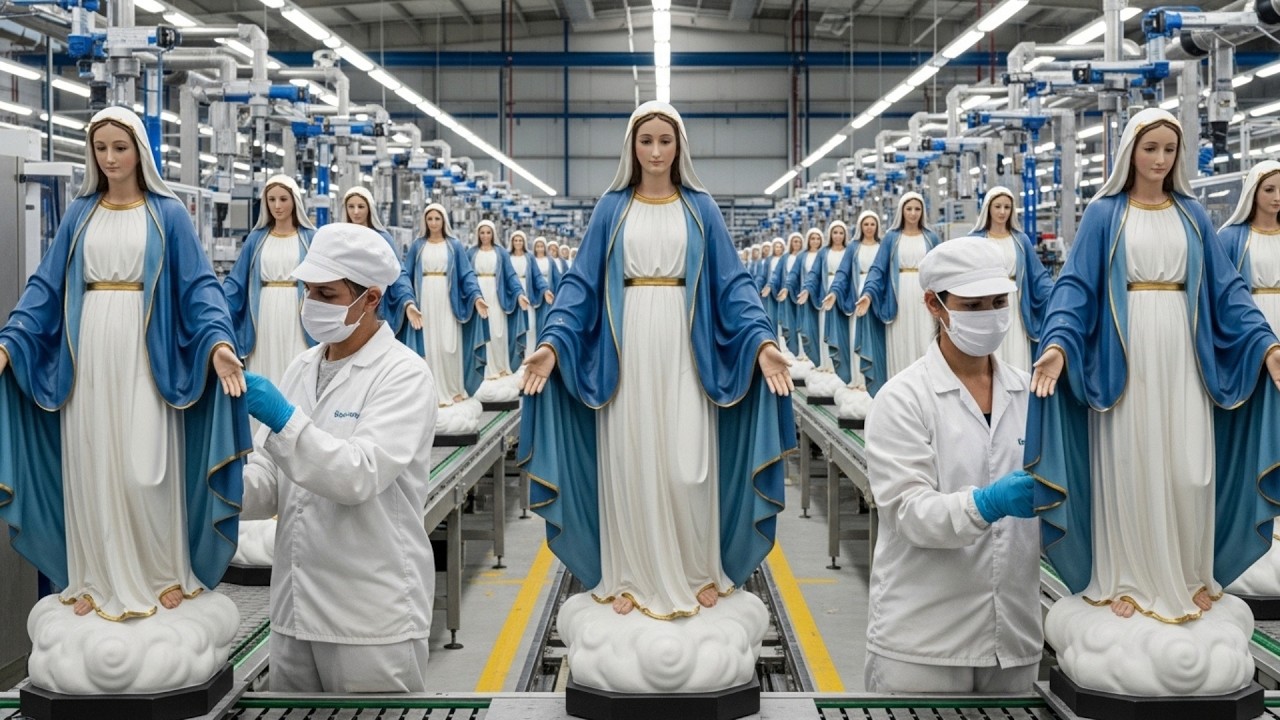 How Statues Are Made for Churches: Inside the Largest Holy Virgin Mary Statue Factory (Full Process)