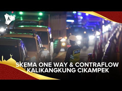 Skema One Way dan Contraflow di Tol Kalikangkung-Cikampek Selama Arus Balik Lebaran