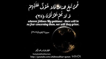 سورة البقره ٣٨-٣٩ بصوت الشيخ إدريس أبكر/Surah Baqarah by Sheikh Idress Abkar @idressabkar-quran