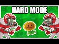 Hard mode day survival but with 1 sunflower only l plants vs zombies hard mode