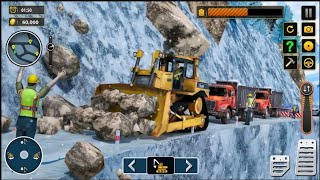 Snow Excavator Simulator Games & Truck games for kids for build a house and city construction screenshot 1