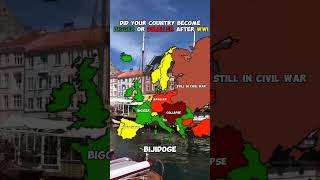 Did Your Country Become Bigger Or Smaller After WWI mapping europe shorts