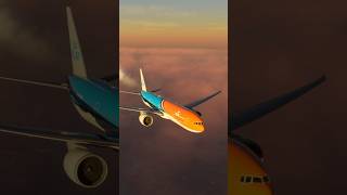Skies Of Gold In The KLM Airlines Boeing 777