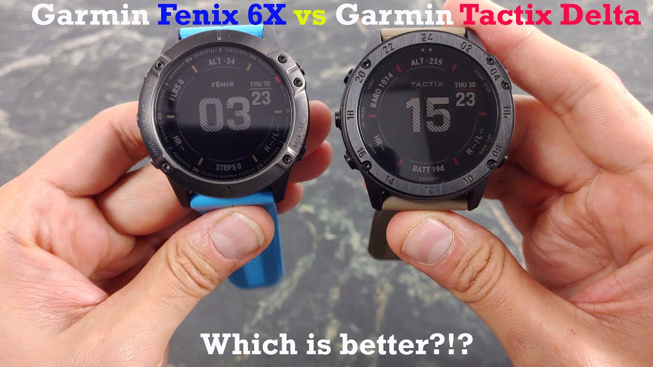 Garmin Tactix Delta vs Garmin Fenix 6X Sapphire 