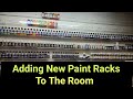 Adding new wall paint racks to the hobby room