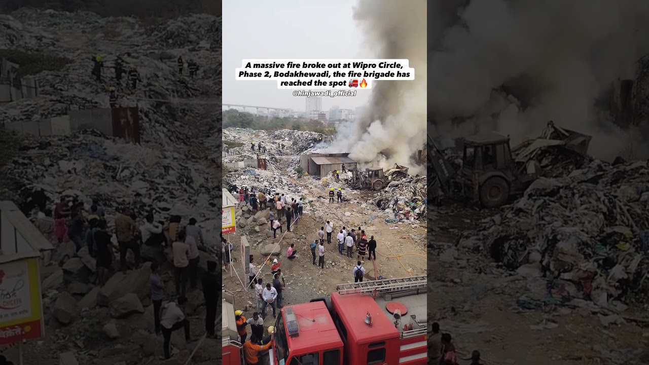 Major fire reported at Wipro Circle, Phase 2, Bodakhewadi; fire brigade on the scene | Wipro