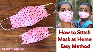how to stitch mask at home in tamil | cloth face mask cutting and stitching | handmade mask in tamil
