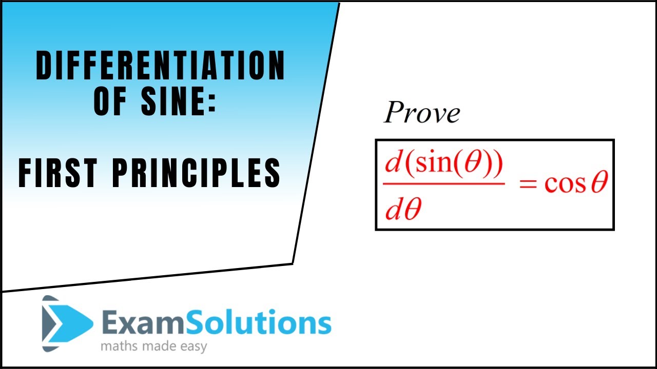How to Differentiate sine from first principles | ExamSolutions - YouTube