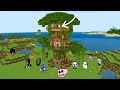 Survival Tree House With 100 Nextbots in Minecraft - Gameplay - Coffin Meme