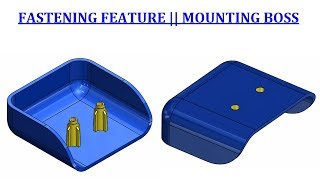 ⚡SOLIDWORKS TUTORIAL || ADVANCED TOOLS || Fastening feature || Mounting  boss.