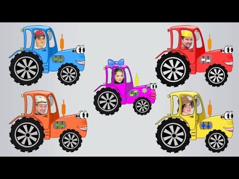 Видео: Синий трактор - песенка про Тракторенок и другие песни!