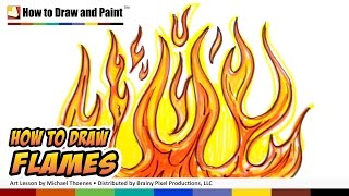 How to Draw Flames - Graffiti Fire Drawing Lesson - Art for Kids MAT