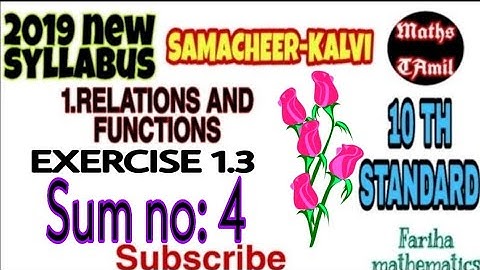 10TH STANDARD exercise 1.3 sum no:4 /NEW SYLLABUS 2019/RELATIONS/FARIHA MATHEMATICS