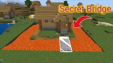 How to Make Secret Bridge over lava in Minecraft. Minecraft tutorial bridge.#totalway #makebridge
