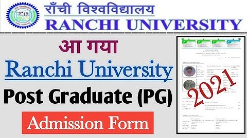 Ranchi University PG admission form 2021 // Ranchi University // @onlinevikash2025