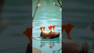 cinematic close-up clay animation of two speckled ducklings  #aivideo #funny #cute #song