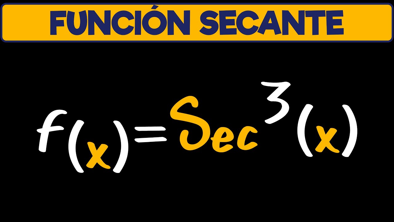 Derivada de la secante ejemplo 1 reglas de derivaci n youtube