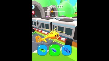 LEVEL 377 Shape shifting game very cool and gnarly hyper casual game.#shapeshifting #shorts #games