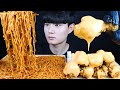 BBQ황금올리브닭다리치킨 불닭볶음면 치즈소스 리얼사운드 먹방ASMR MUKBANG Cheese Chicken&Spicy noodles チーズ チキン 辛い麺 eating sounds