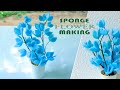 Best and beautiful flower making  diy  home decor idea  sponge flowers