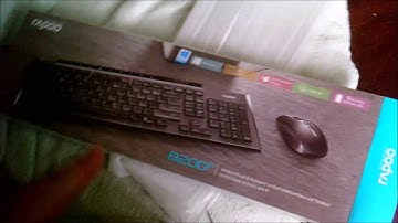 Unbox and test of the Rapoo 8200p wireless keyboard and mouse combo