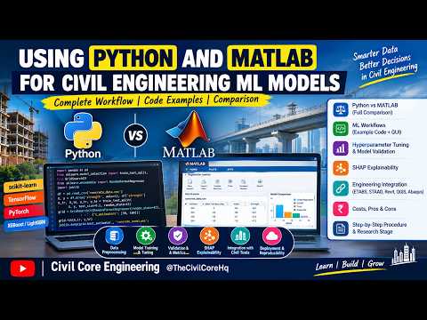 Python vs MATLAB for Civil Engineering Machine Learning | Complete ML Workflow | ML in Civil Engg
