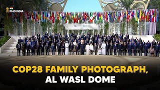 PM Modi at the COP28 Family Photograph, Al Wasl Dome