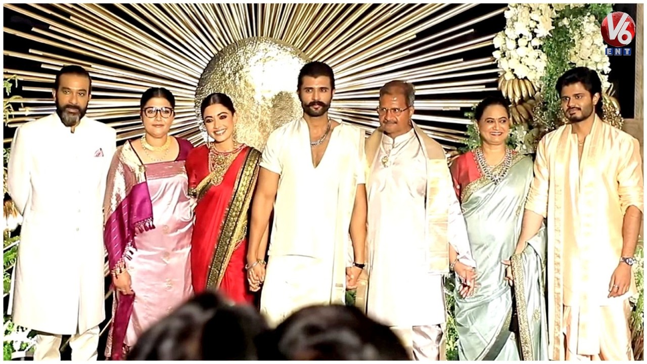 Vijay Devarakonda & Rashmika Family Visuals @ Vijay & Rashmika Wedding Reception | Virosh | V6ENT
