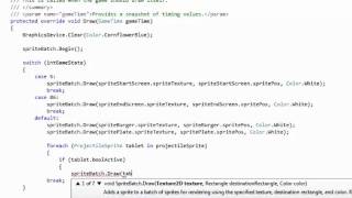 XNA 4 Course I Ch 13 12 Drawing the Projectile Sprites