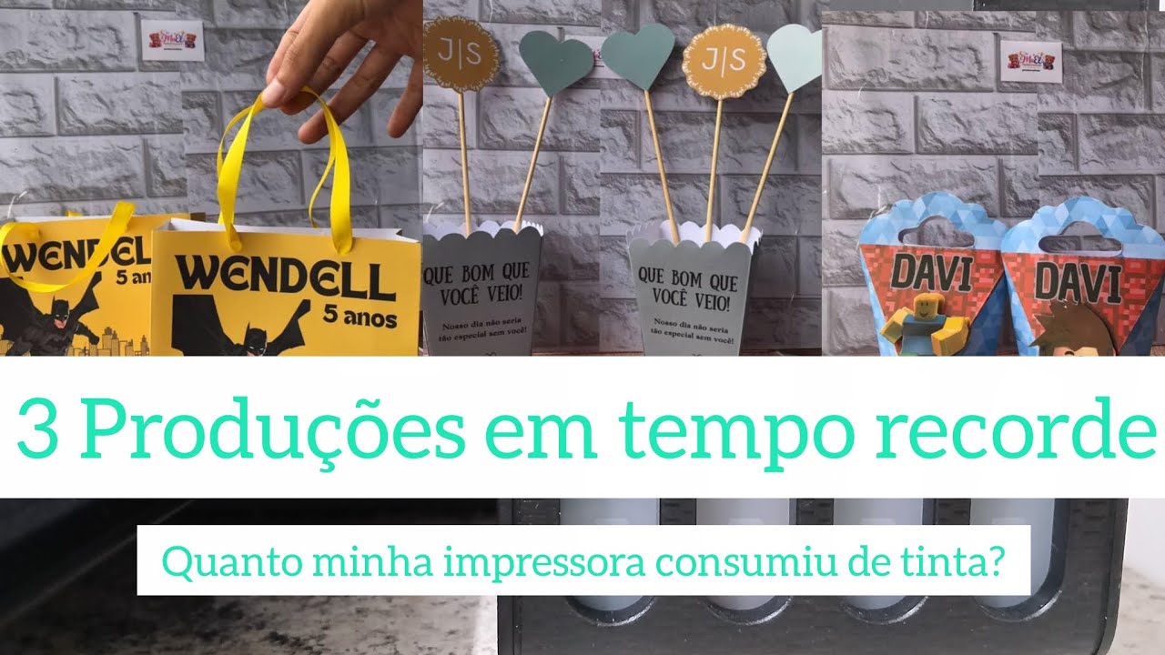 FIZ O PEDIDO E A CLIENTE SUMIU 😒 | QUANTO MINHA EPSON CONSUMIU DE TINTA ?| 3 PEDIDOS.