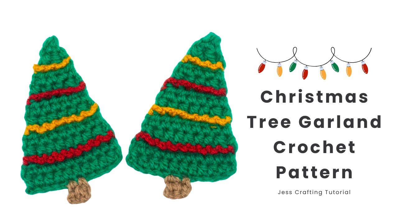Crochet Christmas Tree Tutorial - Last Minute Christmas Ornament - Step by Step Christmas Decoration